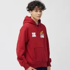 GU ホンダ　コラボ　スウェットプルパーカ(長袖) 　レッド　Mサイズ