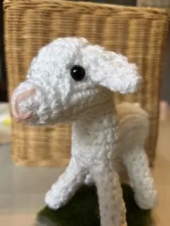 ハンドメイド あみぐるみ 子羊 ホワイト