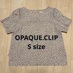 【美品】OPAQUE.CLIPドット柄 フリル袖 半袖 ブラウス