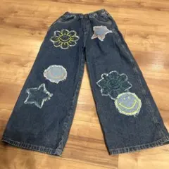 カラフル刺繍デニムパンツ 140㎝