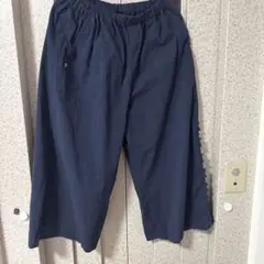 スーパーハッカ　ネイビー ワイドパンツ フリル付き