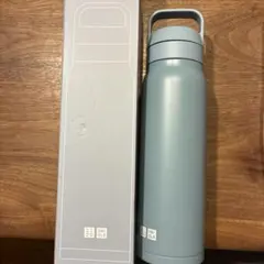 UNIQLO ステンレスボトル 水筒　非売品　ブルーグレー ノベルティのサムネイル