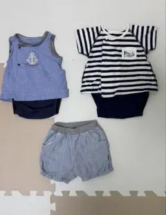 Combi mini ラップコンパクト　ロンパース 2枚セット 60-70cmのサムネイル