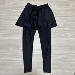 ラッシュガード　レギンス　キュロットスカート　M ブラック　水陸両用