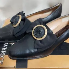 美品】ALBERTO GOZZI イタリア製 カメオローファー 革靴 パンプス 