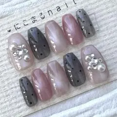 メルカリ便 ネイルチップ 現品 ニュアンス マグネット ネイル NO.409