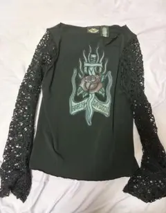 か*X様 Harley Davidson かぎ編み 長袖 Y2K 90sのサムネイル