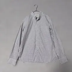 【美品】BEAMS BOY ギンガムチェック ボタンダウンシャツ グレー Mのサムネイル