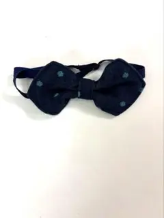 ネイビー ドット柄 蝶ネクタイ子供用