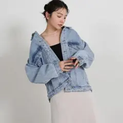 【美品】セレクトモカ　デニムジャケット　ライトブルー　春アウター　新生活