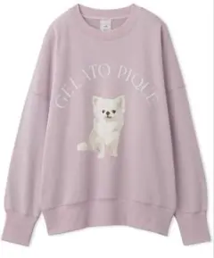 ※新品未使用 GELATO PIQUE チワワ ルームウェア上下CGRY 新品未使用 ジェラートピケ DOG柄 上下セット チワワ ショート
