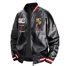 PORSCHE　刺繍ロゴ入りPUジャンパー　新品未使用品　XＬサイズ 刺繍