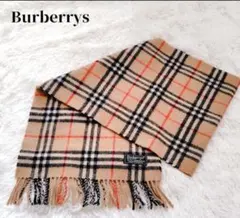 【超美品】Burberrys ノバチェック マフラー ラムウール100%