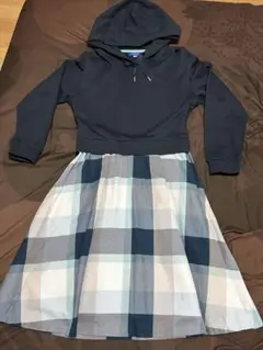 ブルーレーベル　ワンピース ノバチェック パーカー 切替 38