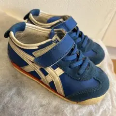 Onitsuka Tiger 青 スニーカー マジックテープ付き