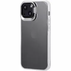 iPhone13mini スタンド付 耐衝撃ハイブリッドケース フロストホワイト