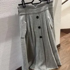 グレー ツイード風 フレアスカート　極美品✨