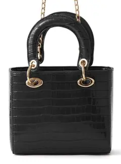 2Wayクロコダイル柄スクエアショルダーバッグ