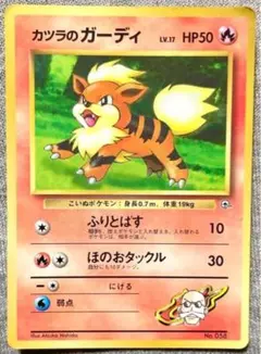 カツラのガーディ(No.058) 旧裏 マークなし