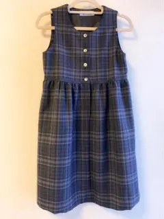 Dressage チェック柄 ジャンバースカート 130cm