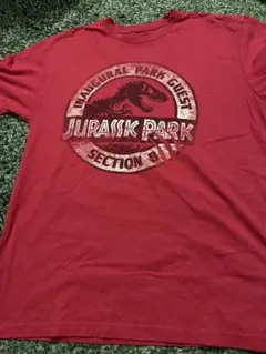 ジュラシック・パーク Tシャツ Lサイズ 赤