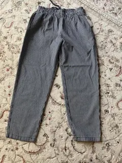 GU　シェフパンツ　ワークパンツ　ワイドパンツ　ヒッコリーパンツ　新品のサムネイル