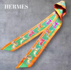 【未使用級】HERMES エルメス ツイリー パウニー族の首長 オレンジ 2026年最新】HERMESパウニー族の首長の人気アイテム - メルカリ