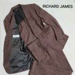 【美品】RICHARD JAMES　スーツ　セットアップ　ブラウン　リネン　L