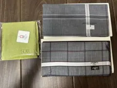 PIERRE BALMAIN、ungaro メンズハンカチ2点、今治ハンドタオル
