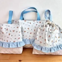 入園入学　レッスンバッグ　体操着袋　上履き入れ　３点セット