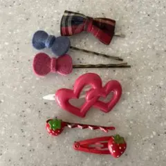 平成レトロ ヘアピン まとめ売り ハート リボン イチゴ こども 原宿