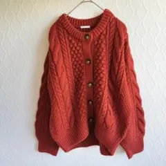 ✨ジーユー✨GU 長袖ニットカーディガン【M】ケーブルコクーンカーディガン