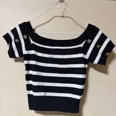 GRL オフショルダー半袖ニット