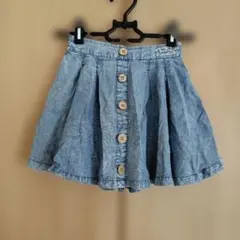 デニム風フレアスカート