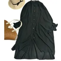 mizuiroind ミズイロインド T/R スタンドカラー フレア ワンピース