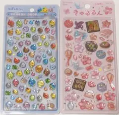 ボンボンドロップシール ミニ しずくちゃん　新作 きゅるるんシール 桜 ぷくぷく