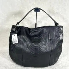 未使用【comoratti BIS】ブラック 蛇革 ワンショルダー トートバッグ