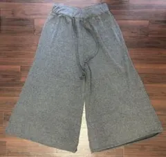 グレー ガウチョパンツ 紐付き