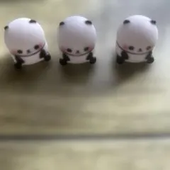 生茶 パンダ ソフビ指人形 3個 - メルカリ