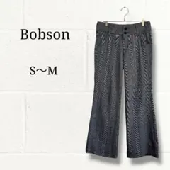 ボブソン Bobson グレンチェック フレアパンツ ウエスト63 グレー Sのサムネイル