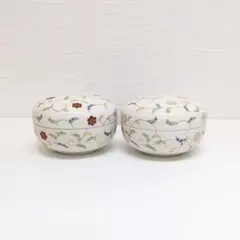 たち吉 蓋付き小鉢 10cm 楠吉 柄物 カケなし 少し汚れあり