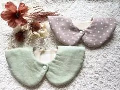 ＊ハンドメイド＊つけ襟風まんまるスタイ２枚セット　178