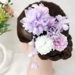 ラスト1点 髪飾り 和装 着物 浴衣 夏祭り かんざし 七五三 4点セット