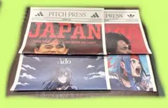 adidas PITCH PRESS サッカー日本代表 冊子　４種類のサムネイル