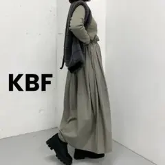 KBF ウエストドロストドッキングワンピース カットソー レイヤード ブランド