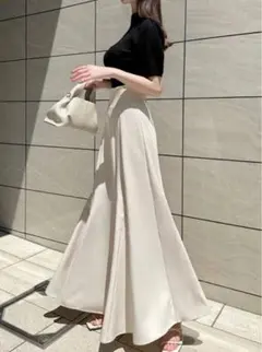 GRL グレイル ハイウエストロングフレアスカート[gc190] アイボリー