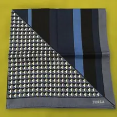 FURLA ハンカチ 幾何学模様 ストライプ　約50cmのサムネイル