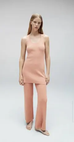 ZARA ニット ワンピース トップス ノースリーブ