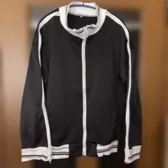 黒白 ジッパー付き スポーツジャケット