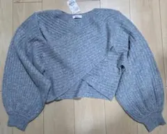 earth クロスデザインニットプルオーバー